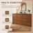 9 Drawer Dresser For Bedroom 63 Inch Wood Chest of Drawers - Curved Anti Collision, Mid Century Dresser For Closet with Natural Texture & Pre-Embedded Slots for TV Stand, Living Room, Nursery