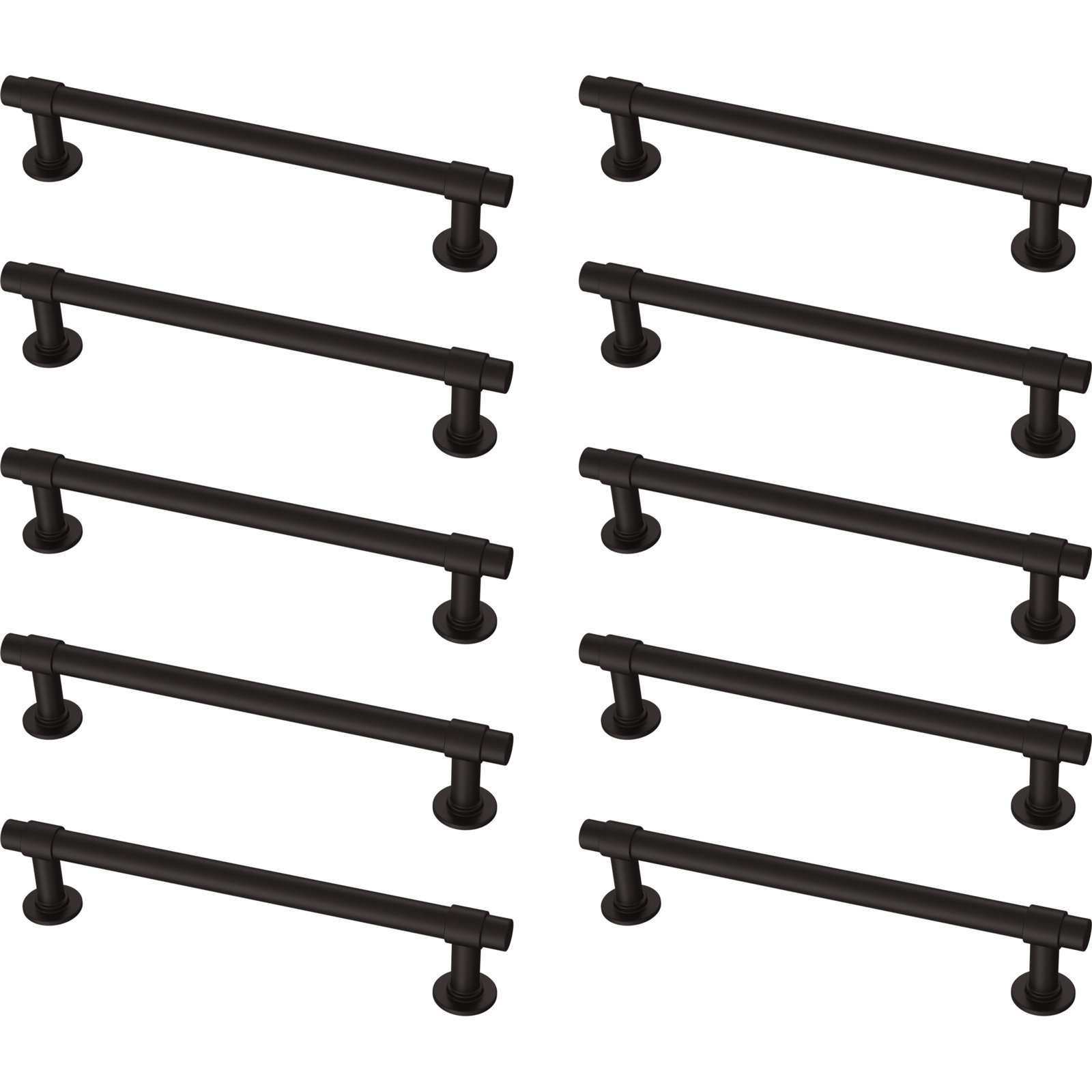 Francisco Bar Cabinet Pull, Matte Black, 5.06"