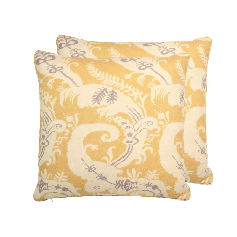 Vienna Square Pillow Cover, Yellow