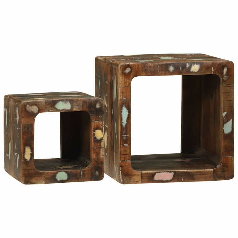 Unfinished TV Stand for TVs up to 28" with Fireplace Included, Distressed Brown