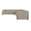 Chesterfield Corner Sofa L-Shape  with Gold Metal Legs-375757261-375784906