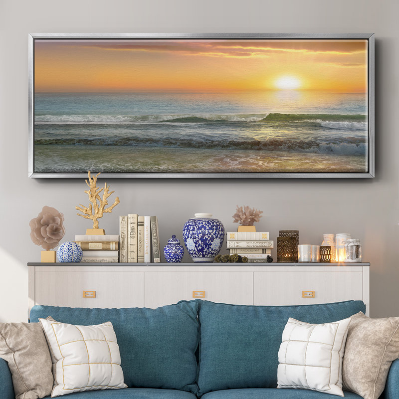 Dawn Rays- Framed Canvas, 8" H x 20" W