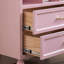 Pink display storage arched bookcase