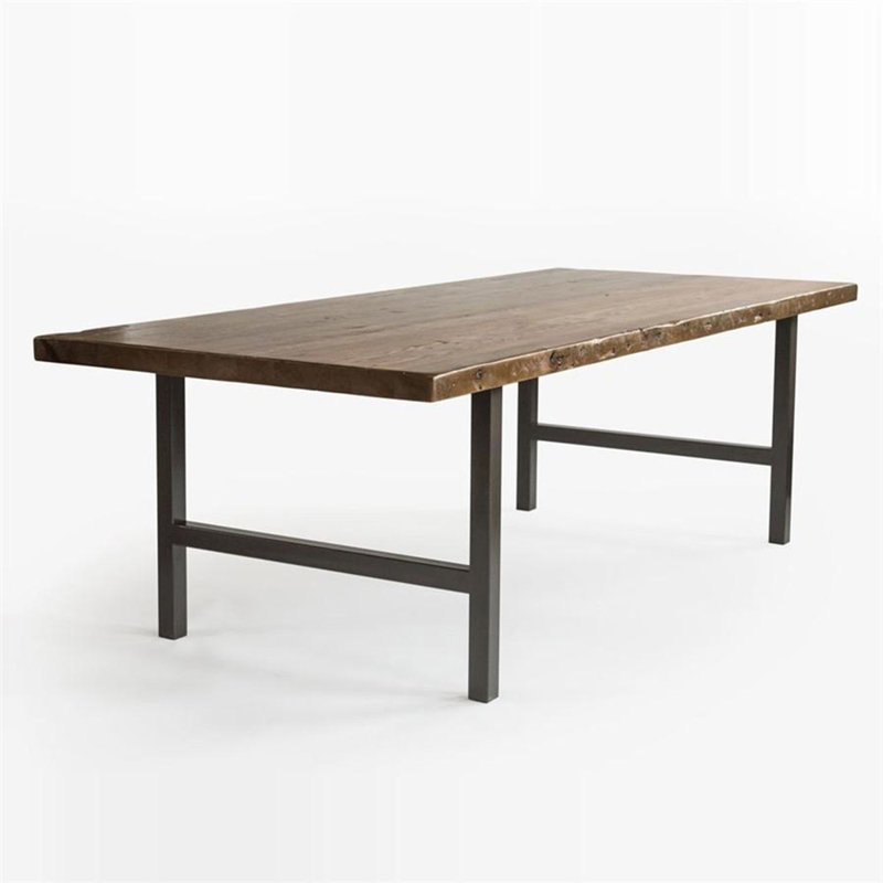 Table de salle à manger Braddy Fir, L 42 po x L 108 po, Transparent