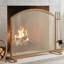 Single Door Iron Fireplace Door