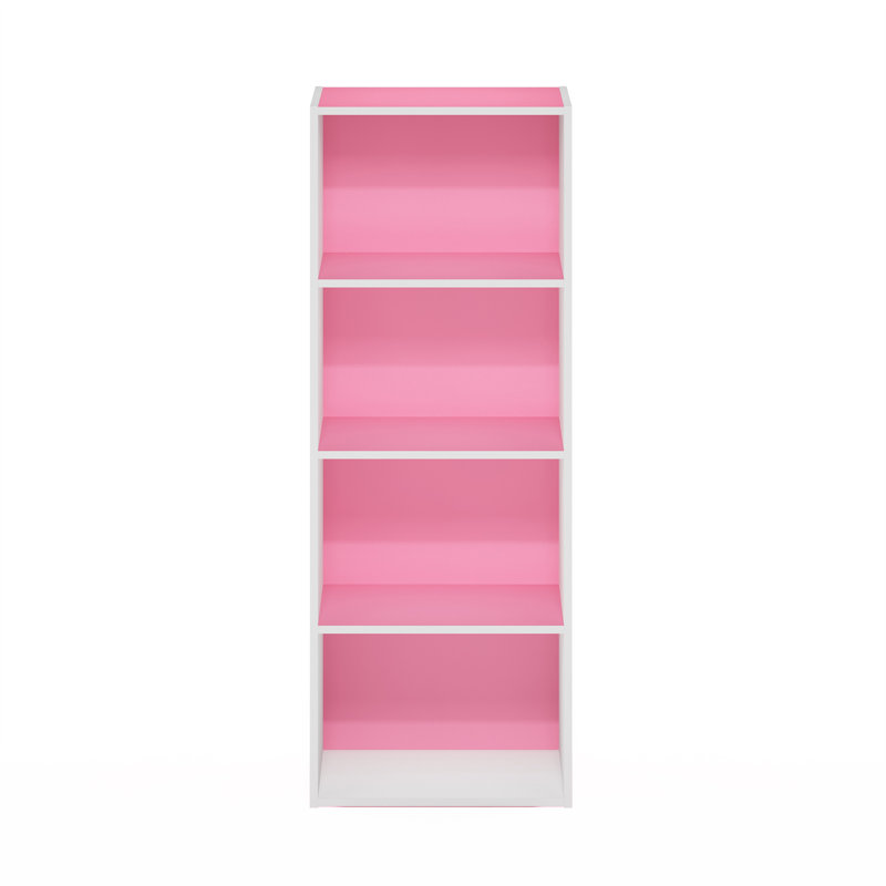 Cannice Bookcase, Pink, (4 Shelves) 41.7" H x 15.6" W x 9.3" D