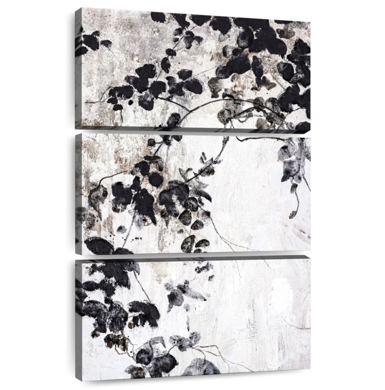 Harnek Black Leaves, 57" H x 36" W