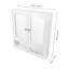 Fieldsboro 56mm W 58mm H Surface Framed Medicine Cabinet Mirror Fixed