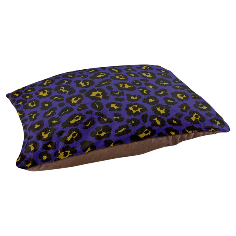 Coussin pour chien Baltimore Football, Très grand (l 40 po x P 50 po x H 6 po), Mauve/ or métallique / noir