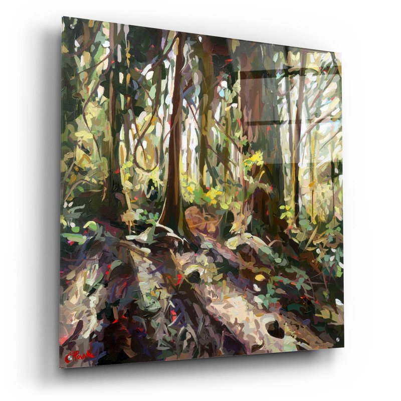 «Cedar Shadows» par Joanne Hastie - peinture sans cadre, H 36 po x l 36 po x P 0,2 po