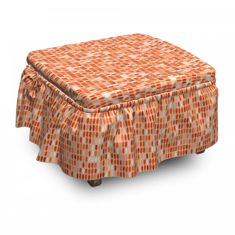 Housse pour repose-pieds mandarines de teintes