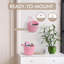 Ensemble de 3 paniers suspendus en tissu avec pochettes tissées de style bohémien avec crochets adhésifs-1106183852