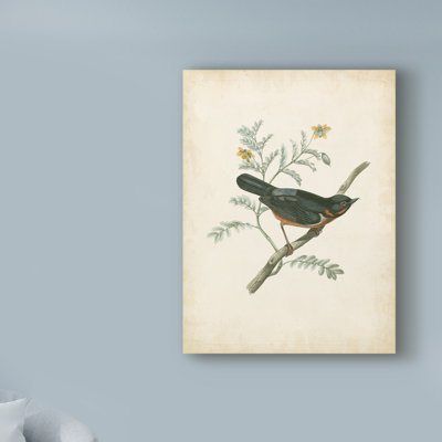 « délicat oiseaux iii », reproduction de peinture à l’huile sur toile tendue