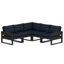 Ensemble de conversation d'extérieur pour 4 personnes avec coussins POLYWOOD Eastport