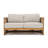 Collman Solid Acacia Wood Outdoor Loveseat with Cushions