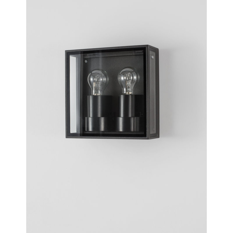 Anthracite Outdoor Flush Mount, 22cm H x 22cm W x 9cm D