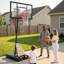 Panier de basketball extérieur réglable en hauteur avec roulettes (panneau en polycarbonate de 44 pouces) - Noir-122724673