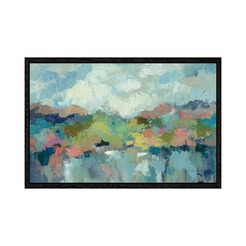 Abstract Lakeside by Silvia Vassileva - Gallery-Wrapped Canvas Giclée on Canvas, 66.04 cm H x 45.72 cm W