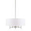 Lustre tambour 5 lumières blanc