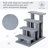 Basilton Multi-Level 4 Tier Pet Stairs Dog Cat Climber Sleeper Cat Scratch Post-92615654