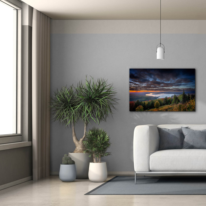 Toile épique Graffiti «Dusk At Hauteur Of Land» par Rick Berk, 40 po x 26 po