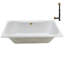 Baignoire de trempage en acrylique 72 po x 36 po, drain inclus-97545332