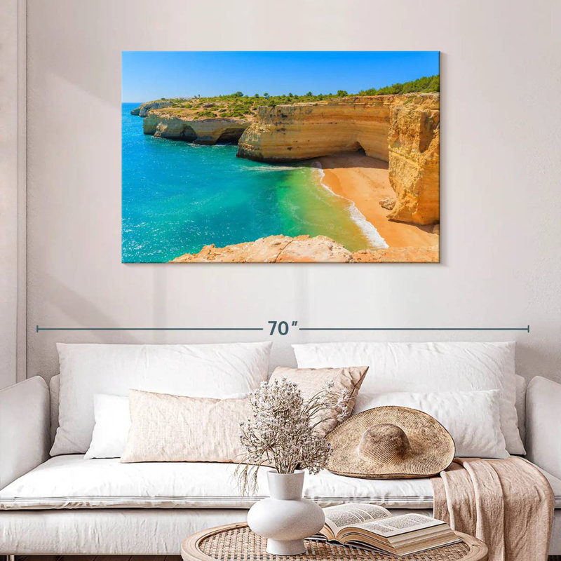 Ravi Golden Rock Cliff Portugal, 30" H x 45" W
