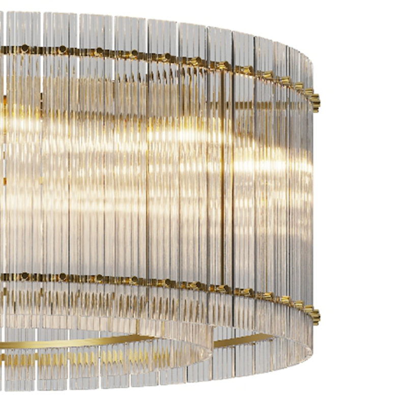 Modern Round Chandelier, Gold