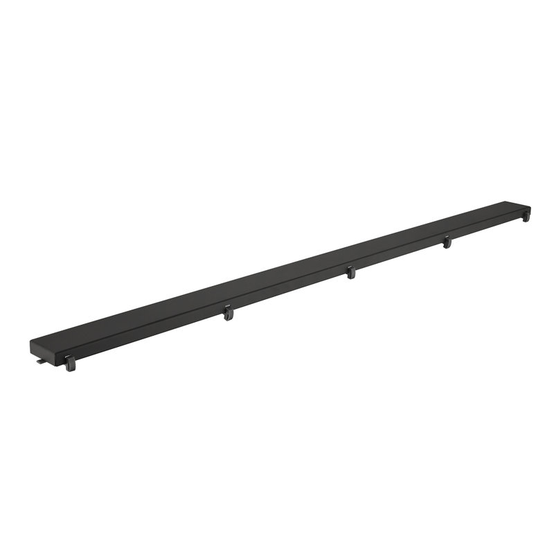 Linear Shower Drain With Leveling Feet, Matte Black