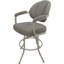 Tabouret de comptoir pivotant rembourré avec structure en métal Pompton-1523330103-1523330096