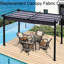Auvent de remplacement pour pergola rétractable pour terrasse 10 x 10 pi - Gris