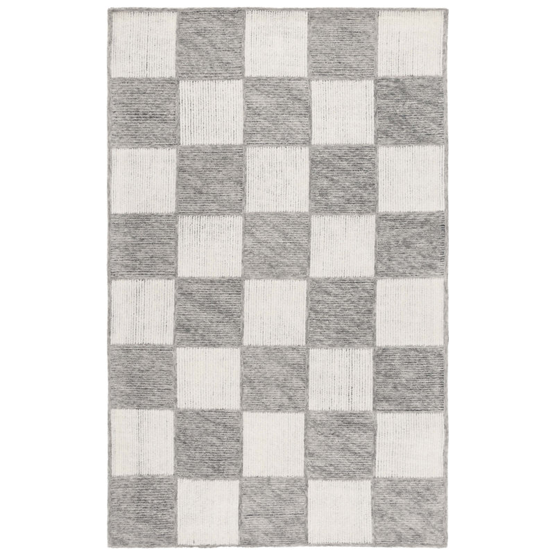 Tapis en laine et en coton touffeté à la main Ebony 824, Rectangle de 5 pi x 8 pi