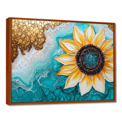 Marbre de rêve d'un tournesol émeraude III - impression murale tournesol