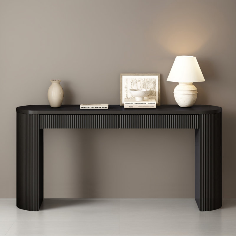 Table d'appoint 58,22 "pour vestibule dans le couloir, Noir