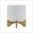 8" DIAMOND PLANTER W/ STAND, WHITE