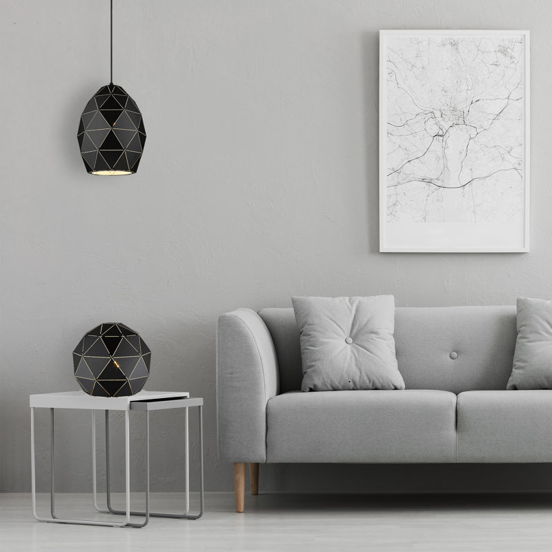 Delcastillo Metal Table Lamp, Matte Black