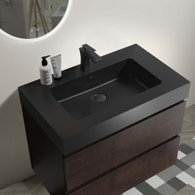 Integrated Eengineered Quartz Basin WITHOUT Drain And Faucet