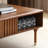 Rectangular solid wood carved drawer coffee table-104904549