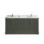 Meuble-lavabo double autoportant 72 po avec plateau en quartz Alys (option poignées)