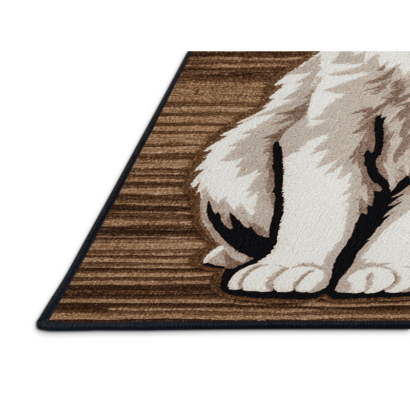 Washable Khao Manee Cats Area Rug, Rectangle 5' x 8'