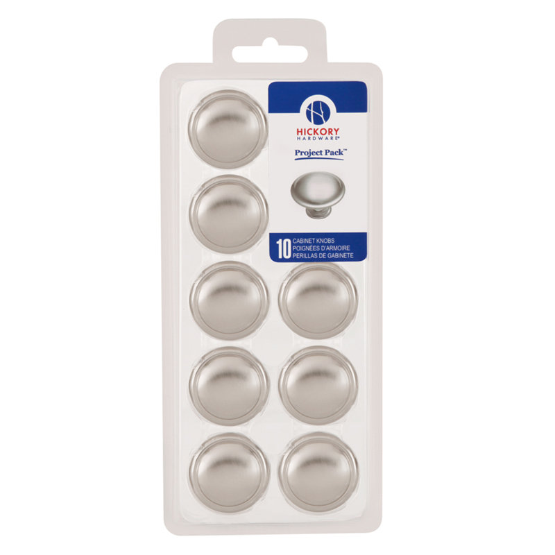 Conquest 1 3/8" Diameter Mushroom Knob Multipack, Satin Nickel