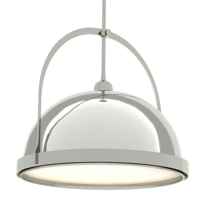 Atlas 1 - Light Single Dome Pendant, Sterling, 22.3" - 67.3", Sterling