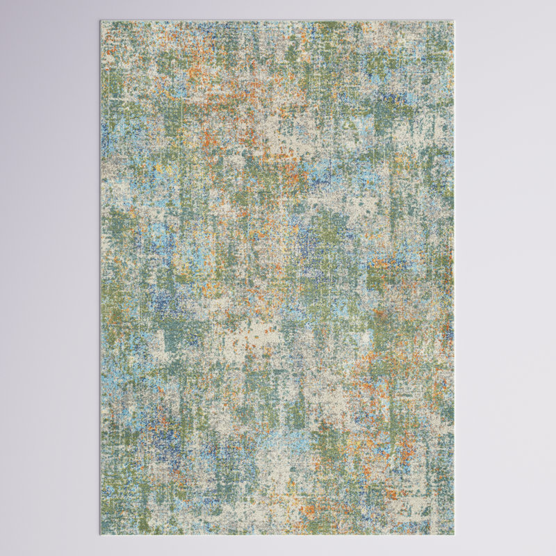 Mcneel Abstract Machine Woven Area Rug , Rectangle 6'11" x 9'