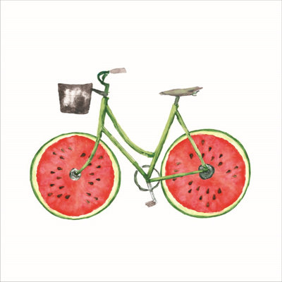 «Watermelon Bike» par Dogwood Portfolio - peinture sur toile sans cadre