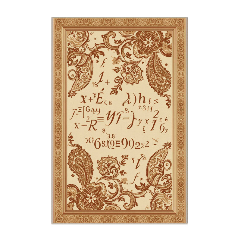 Tapis oriental classique lavable à la machine Pavni Algebra, 3 x 5