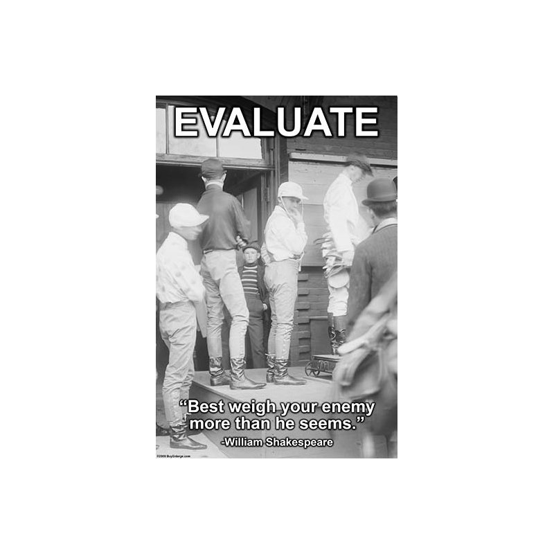 "évaluation" par wilbur pierce, impression, H 30 po x l 20 po