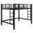 Metal Loft Bed With Convenient Ladder & Sturdy Guardrails-1237584665