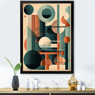 Begum orange et vert, Mid Century Momentum IV - Modern Midcentury, reproduction d'art sur toile