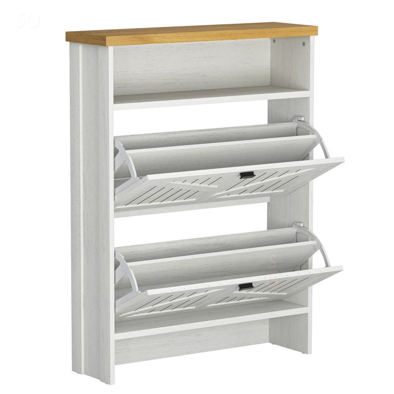 Armoire à chaussures multi-fonctionnelle minimaliste moderne à quatre couches