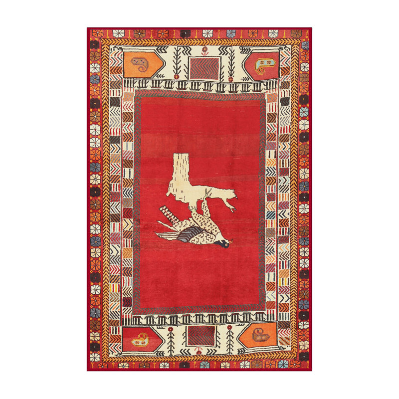 Tapis rouge à motif sud-ouest, Rectangle 7 pi x 9 pi